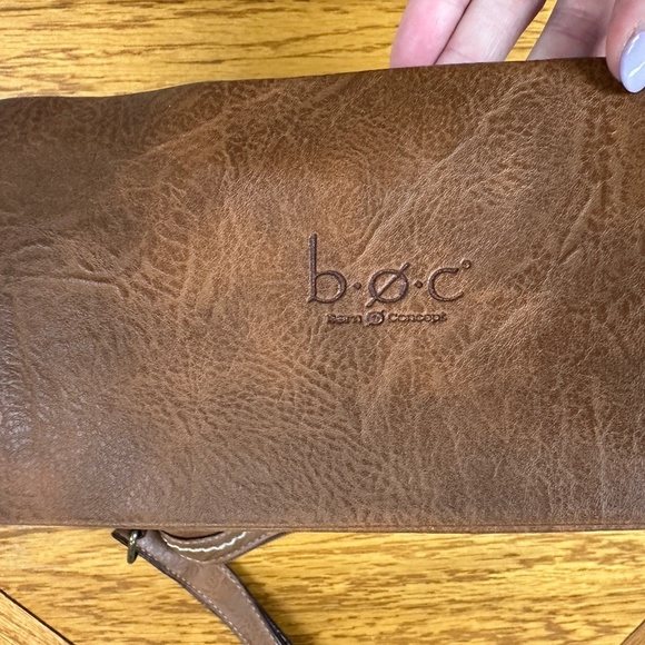 *BOC* Lt. Brown Leather Shoulder Purse - Picture 4 of 8